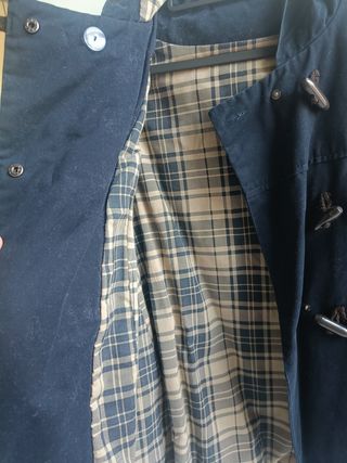 Parka gabardina azul marino