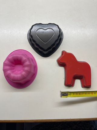 3 Tegliette dolci: cuore, ciambella, cavallo