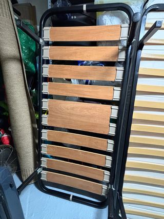 Base cama 80x182cm - Resistente, madera y metal