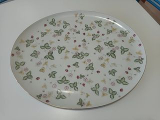 Piatto ovale porcellana, fiori