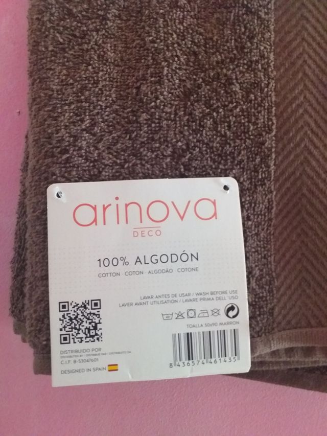 Toalla marrón algodón Arinova