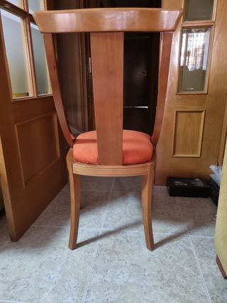 4 sillas madera maciza - estilo clásico