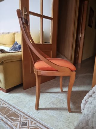 4 sillas madera maciza - estilo clásico