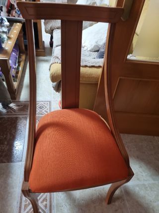 4 sillas madera maciza - estilo clásico