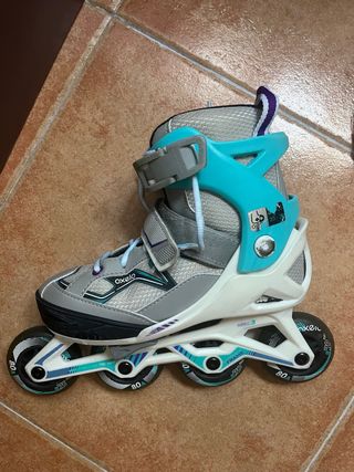 Patines Oxelo niña 32-35 + protecciones