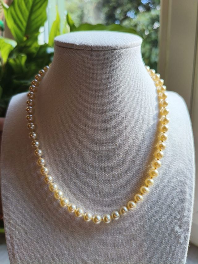 Collana girocollo Vintage in perle cerate