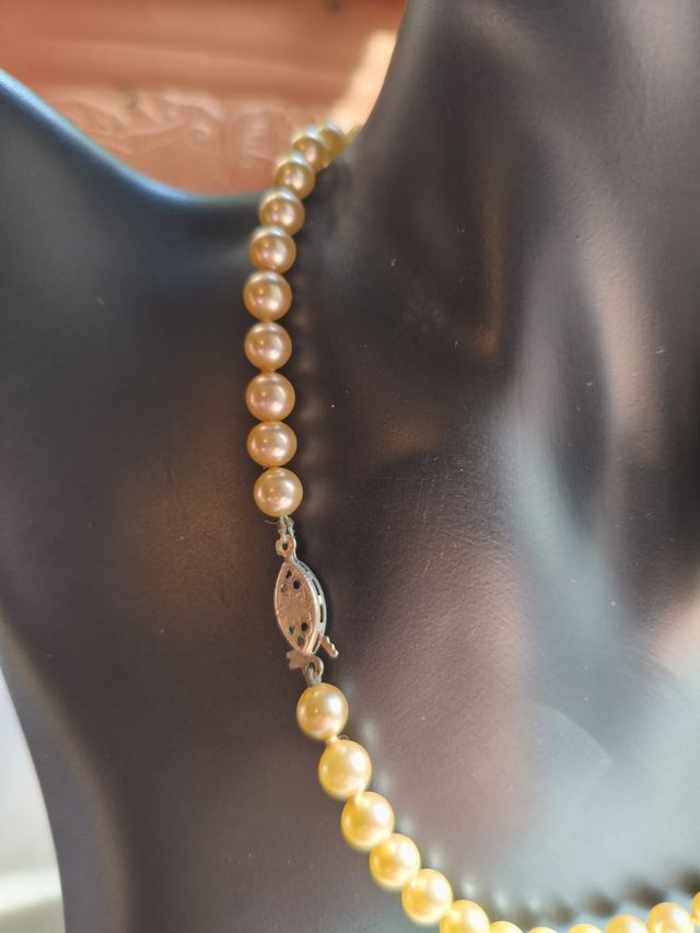 Collana girocollo Vintage in perle cerate