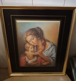 Cuadro Virgen con Niño - Dorado