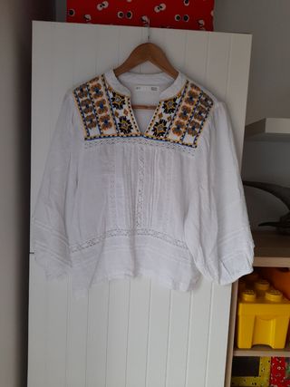 Blusa Sfera blanca bordada - M