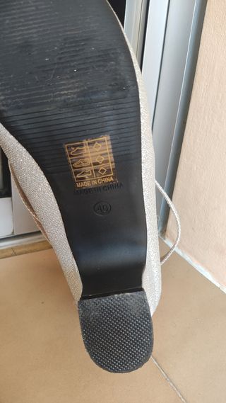 Zapatos Plata Brillantes