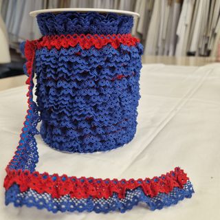 Encaje Flamenco azul y rojo