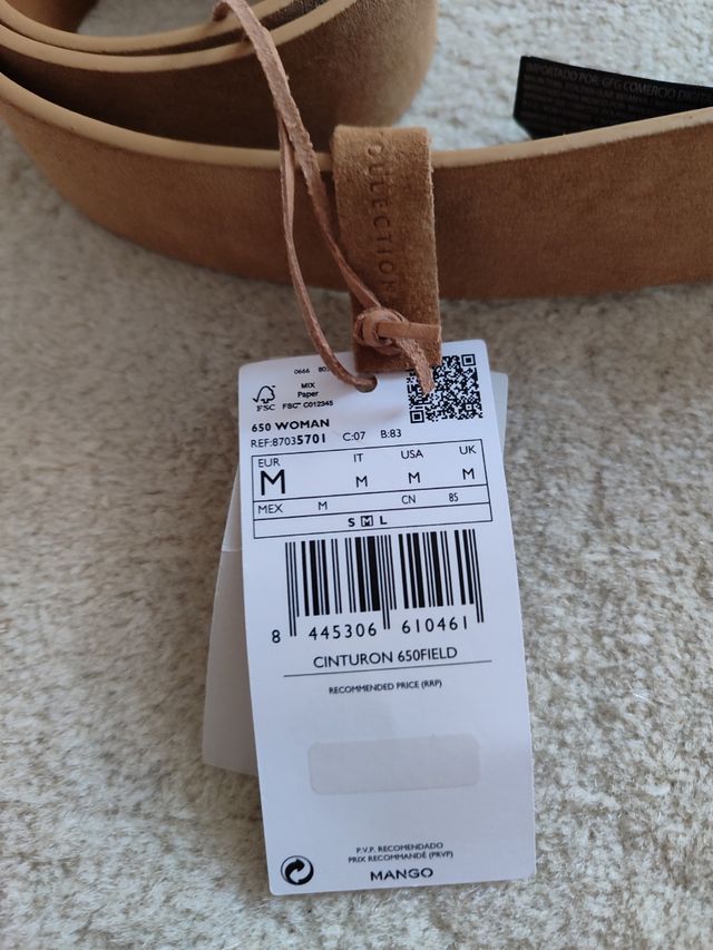 Cinturón Mango Piel - Marrón