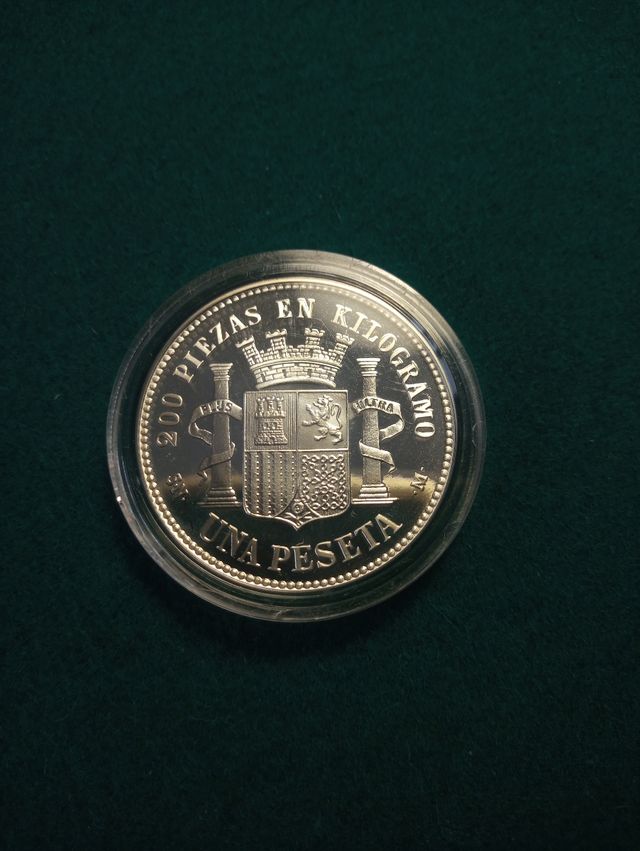 Medalla, moneda 1 pta. Gobierno Provisional 1869.