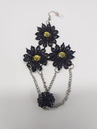 Orecchini neri in pizzo