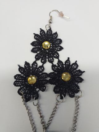 Orecchini neri in pizzo