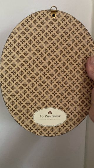 Ricamo ricamato angelo cornice ovale