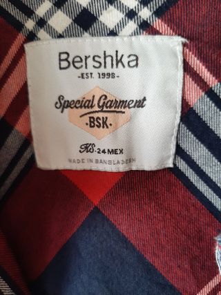 Camisa cuadros roja y azul