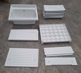 Lavabo resina blanco 60cm - Mueble baño