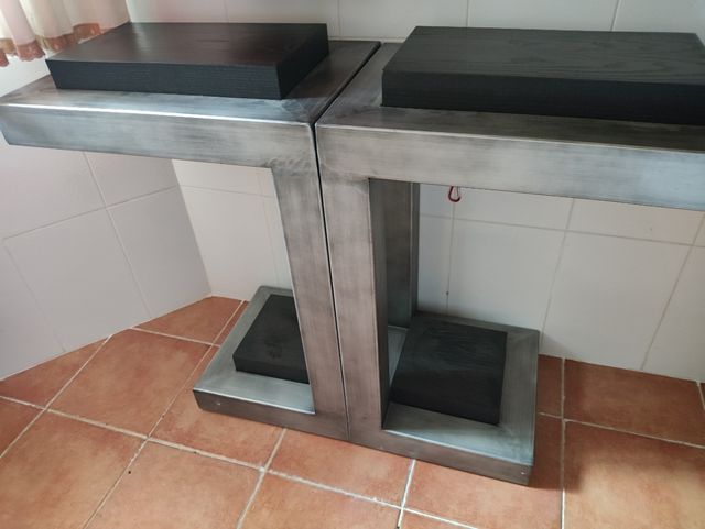 Mesas entrada - Metal & Madera