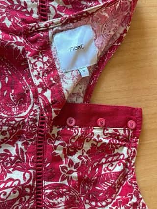 Blusa roja NEXT - Viscosa y Lino