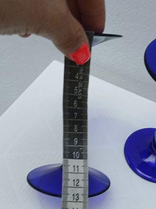Portacandele vetro Murano blu