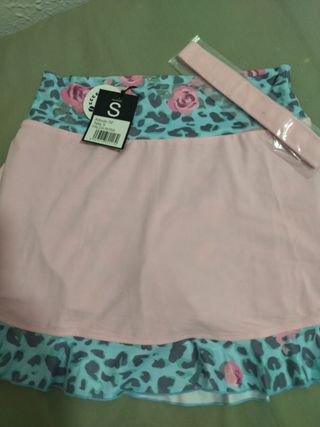 Falda padel 4U rosa azul talla S