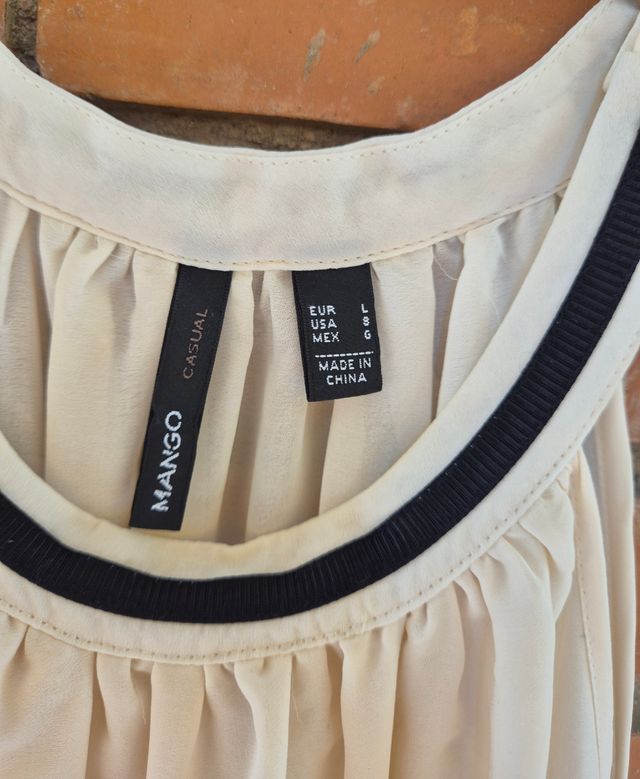 Vestido beige Mango talla L