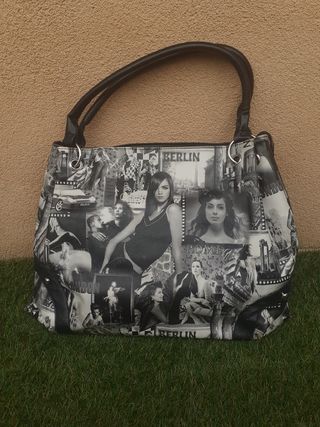 Borsa vintage stampa città