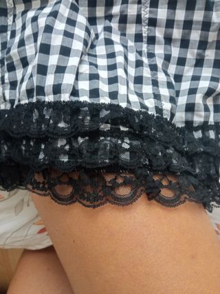 Lencería Vestido Pinup blanco y negro - Talla S