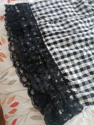 Lencería Vestido Pinup blanco y negro - Talla S