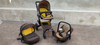 Cochecito bebé + capazo + silla coche+ bolso carro