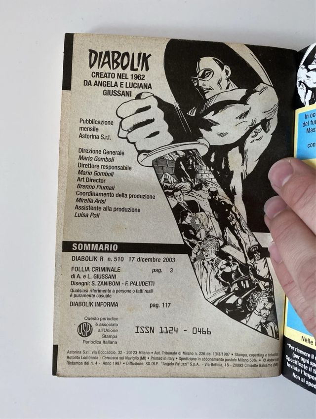 Diabolik R Follia Criminale Fumetto Giallo n. 510