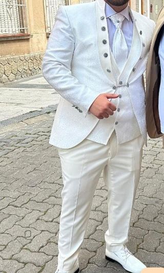 Traje novio blanco - elegante