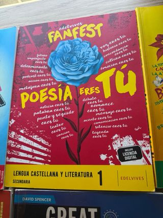 Libro de lengua, historia, biologprimero de la Eso