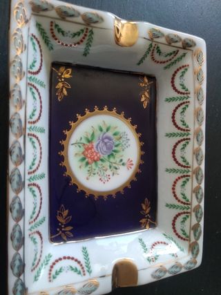 Cenicero porcelana estilo Limoges