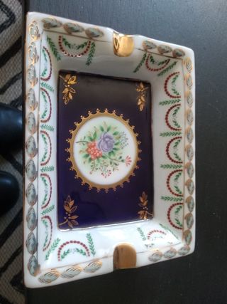 Cenicero porcelana estilo Limoges