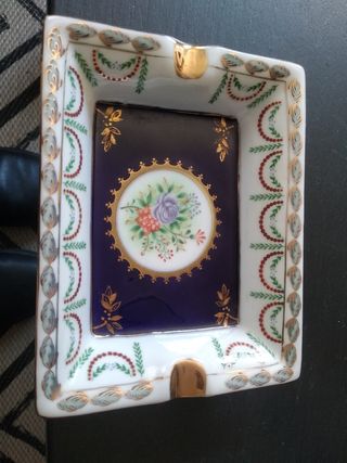 Cenicero porcelana estilo Limoges