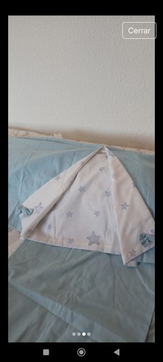 Cortinas infantiles celeste con estrellas