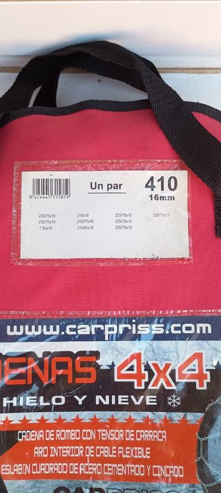 Cadenas Nieve 4x4 Carpriss 410 16mm