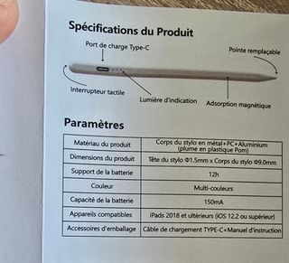 Stylus capacitivo para iPad