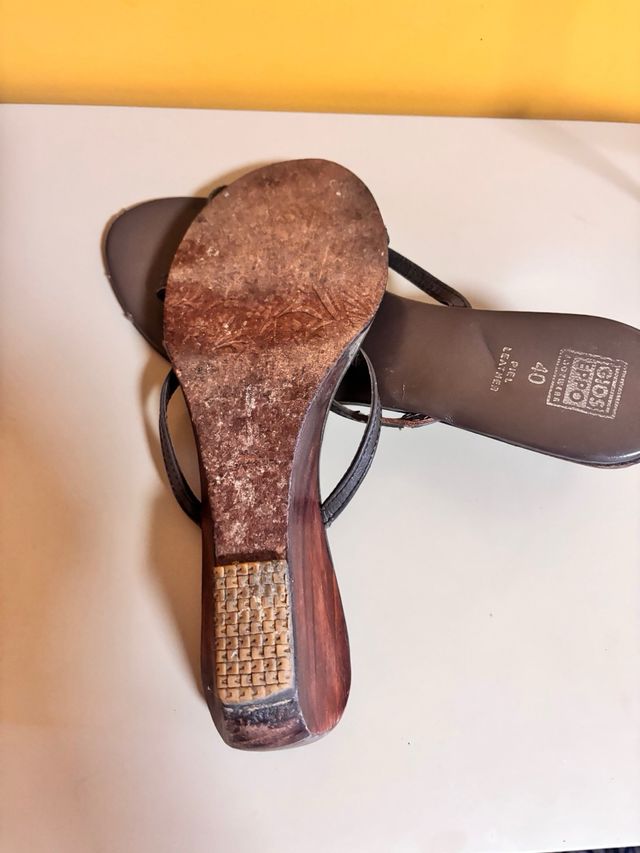 Chanclas Gioseppo mujer marrón-blanco 40