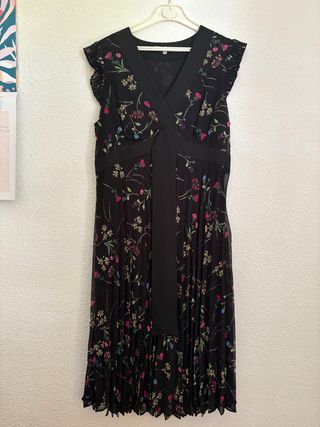 Vestido flores - negro, multicolor