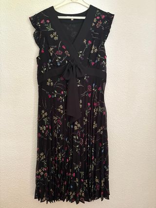 Vestido flores - negro, multicolor