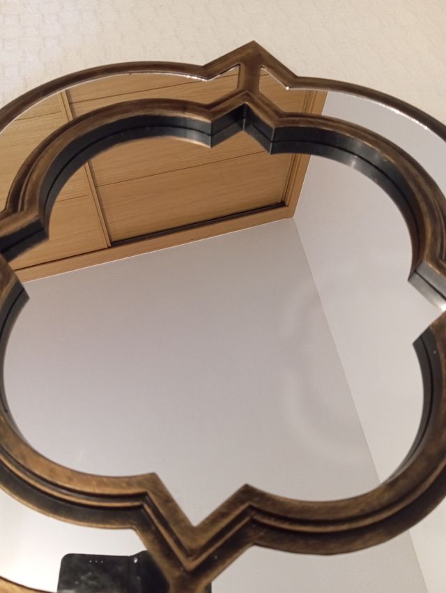 Espejo bronce - madera envejecida estilo vintage