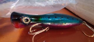 Popper de pesca: señuelo multicolor