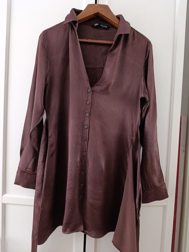 Vestido Zara marrón corto
