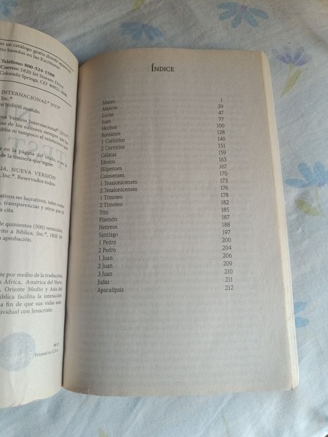 Nuevo Testamento NVI. Español. 238 paginas