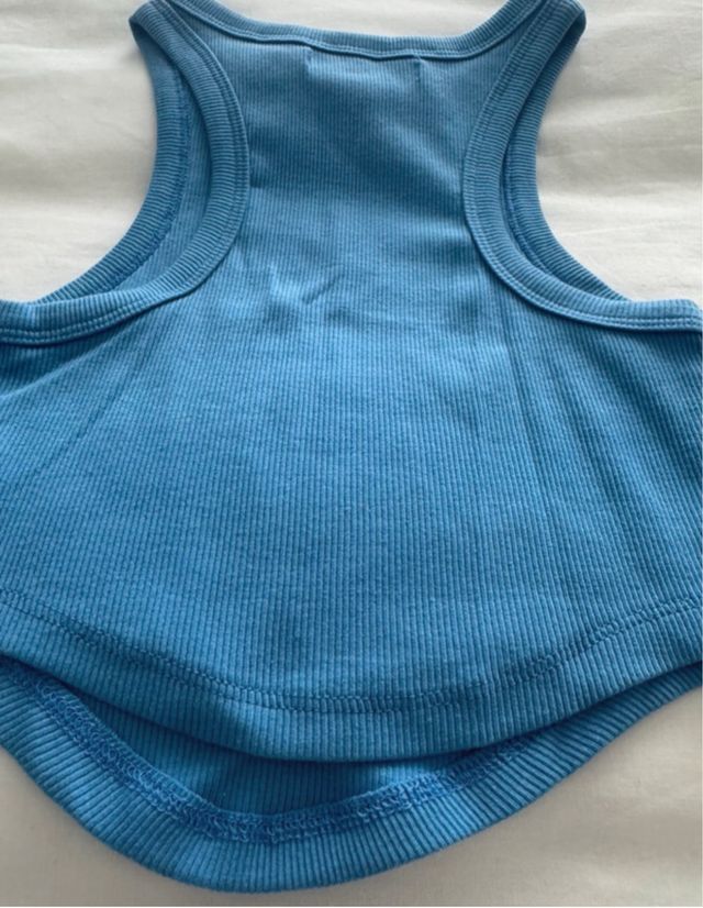 Top corto azul Pull&Bear XS
