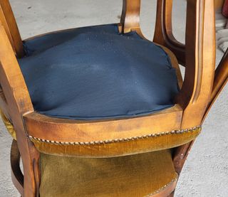 Sedie Luigi XVI vintage - legno e velluto