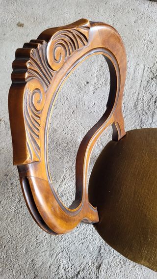 Sedie Luigi XVI vintage - legno e velluto